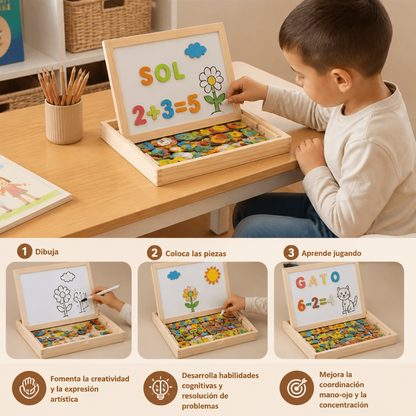 Pizarra de Dibujo Montessori 2 en 1