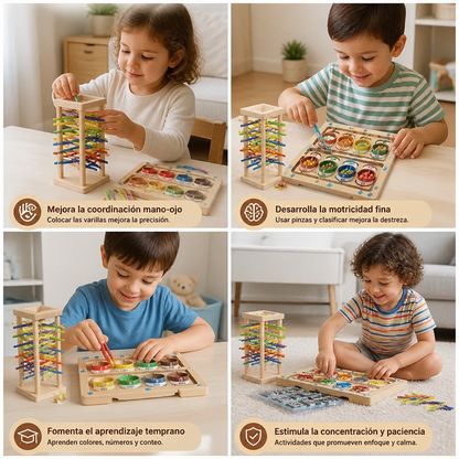 Set de Rompecabezas Montessori de Juego y Desarrollo de 3 Piezas para Niños