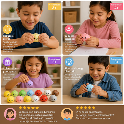 Calendario de Adviento de dumplings blanditos con sorpresas para apretar