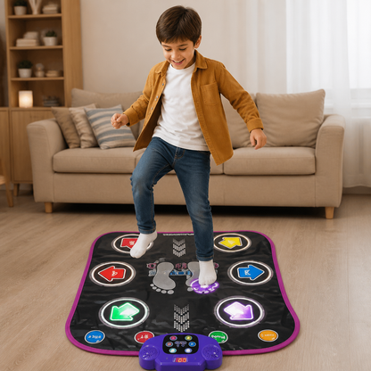Alfombrilla de baile Bluetooth luminosa para niños con 5 modos de juego