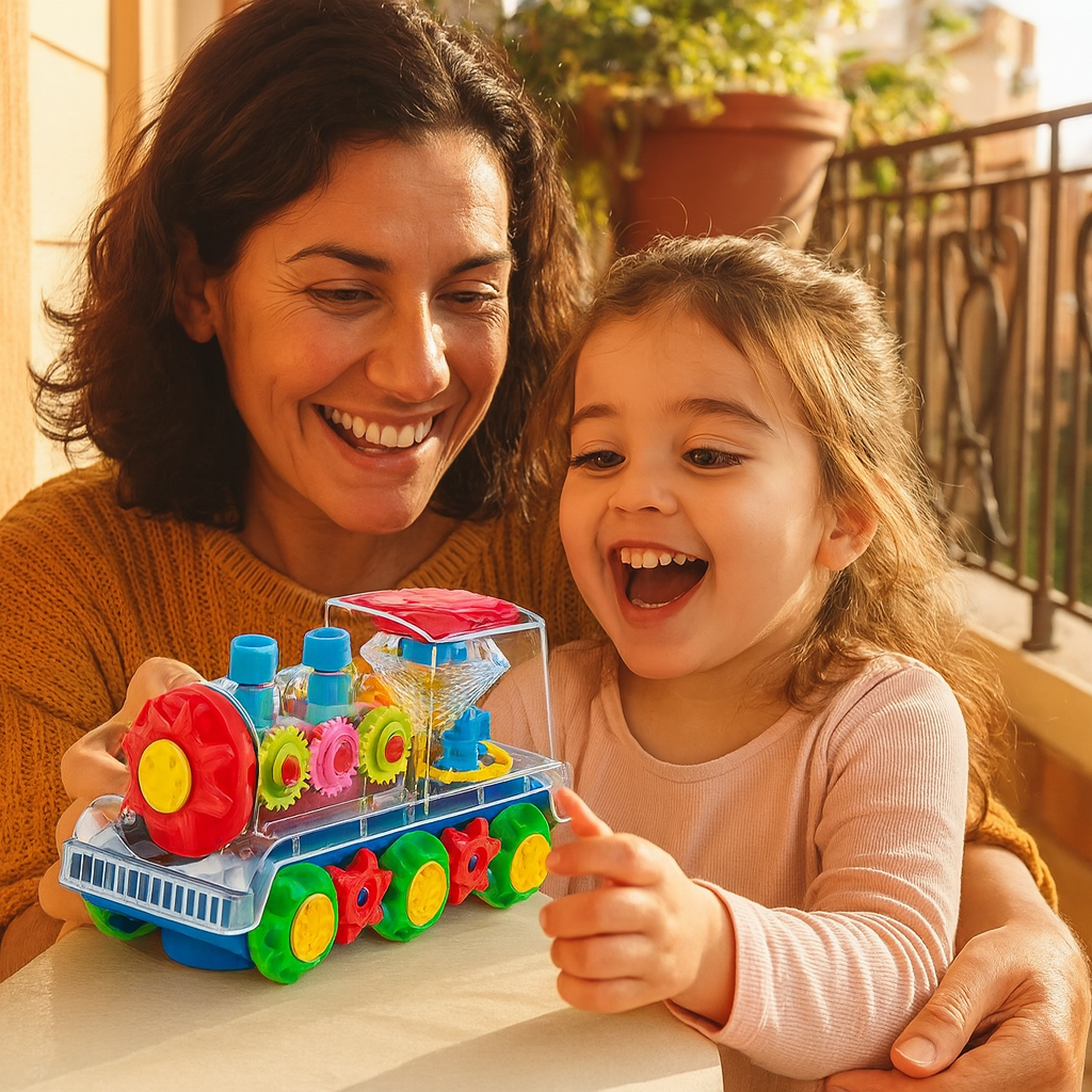 Locomotora musical danzante y luminosa