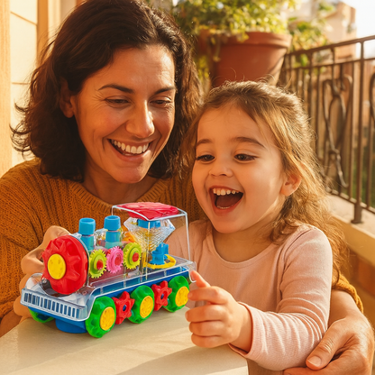 Locomotora musical danzante y luminosa