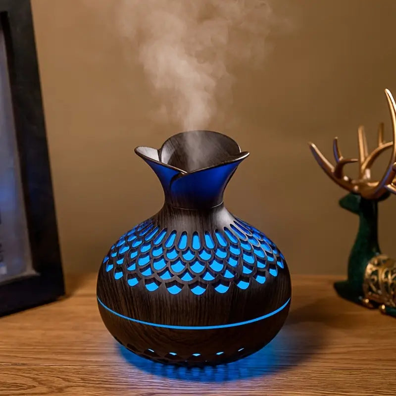 Humidificador De Aromaterapia Con Difusor Led Con Aspecto De Madera Y Luz Nocturna Luz Nocturna Con Led