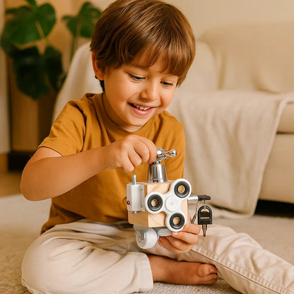 Cubo de actividades de madera para niños pequeños ⎜ Juguete educativo para la motricidad fina y el aprendizaje sensorial temprano