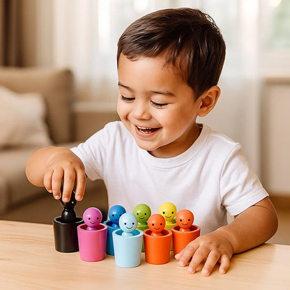 Muñecas de clavijas clasificadoras de colores para niños | Juguete educativo para emparejar, apilar y entrenar las habilidades motoras finas