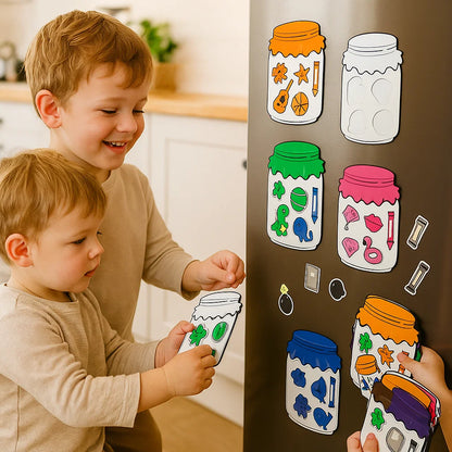 Juguete magnético de clasificación para niños | Divertido juego de emparejar colores para aprender objetos, formas y vocabulario diario