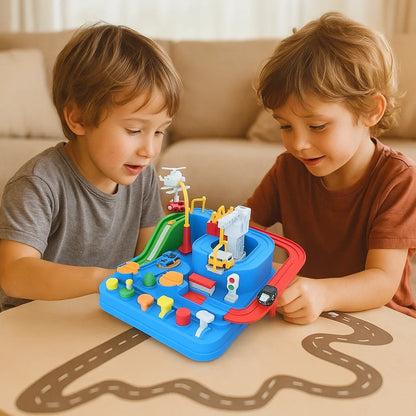 Juguete de pista de coches de aventura para niños | Juego interactivo para la coordinación mano-ojo y el juego creativo en carretera