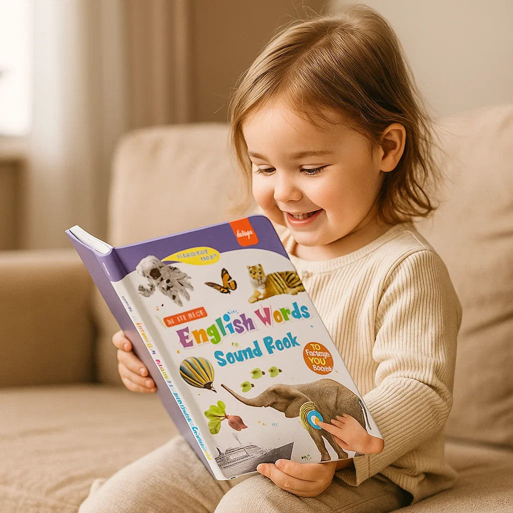 Libro de aprendizaje de sonidos en inglés | Audio libro interactivo para el desarrollo temprano del lenguaje y la construcción de vocabulario