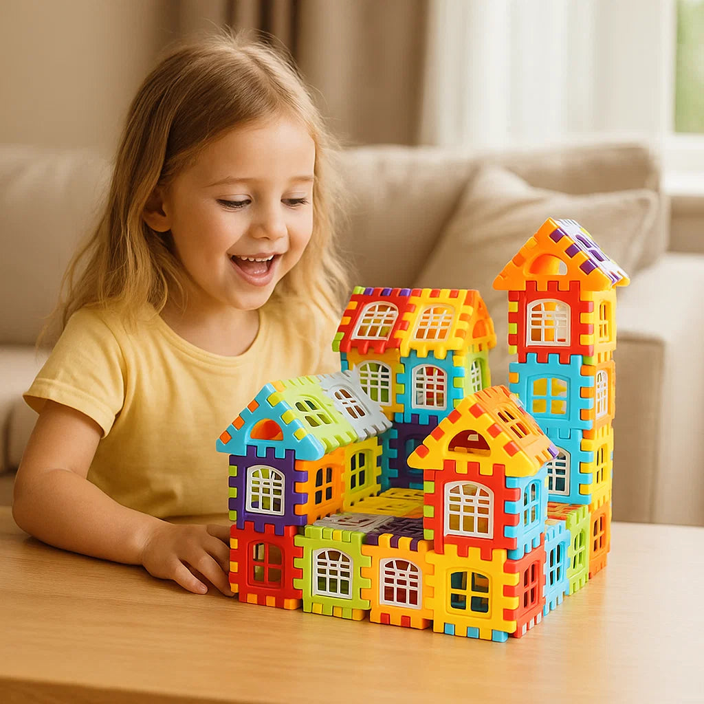 Juego de bloques de construcción para niños | Juguete de construcción creativa con ventanas para el aprendizaje imaginativo y las habilidades motoras finas Bloques de construcción