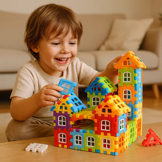 Juego de bloques de construcción para niños | Juguete de construcción creativa con ventanas para el aprendizaje imaginativo y las habilidades motoras finas Bloques de construcción