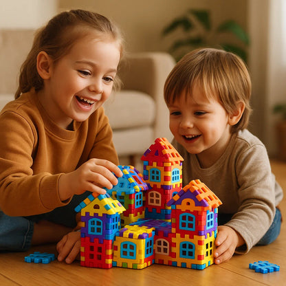 Juego de bloques de construcción para niños | Juguete de construcción creativa con ventanas para el aprendizaje imaginativo y las habilidades motoras finas Bloques de construcción