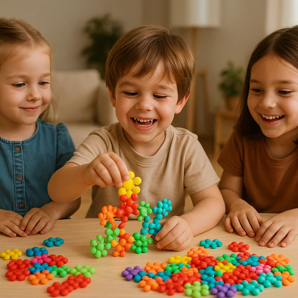 Bloques de construcción de copos de nieve para niños ⎜ Juguete creativo de rompecabezas 3D para diversión educativa y motricidad fina