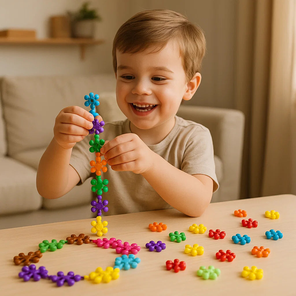 Bloques de construcción de copos de nieve para niños ⎜ Juguete creativo de rompecabezas 3D para diversión educativa y motricidad fina