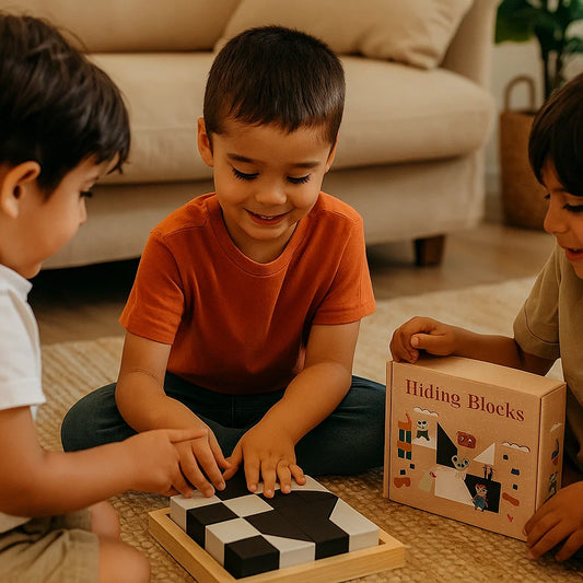 Juego de rompecabezas de bloques de madera para batallas