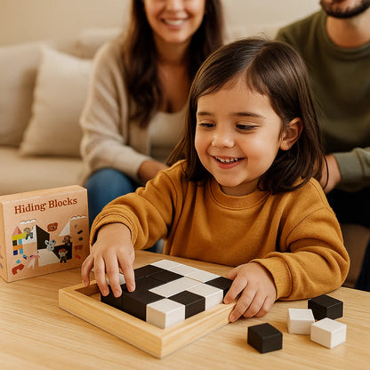 Juego de rompecabezas de bloques de madera para batallas