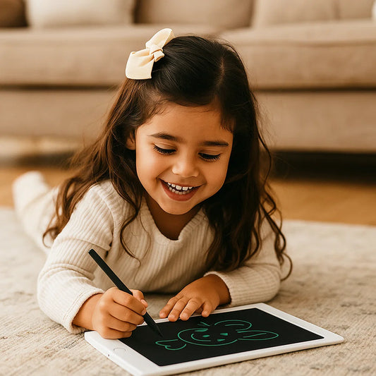 Tableta de dibujo LCD para niños | Tablero de escritura manual reutilizable para el aprendizaje creativo y el garabateo sin ensuciar