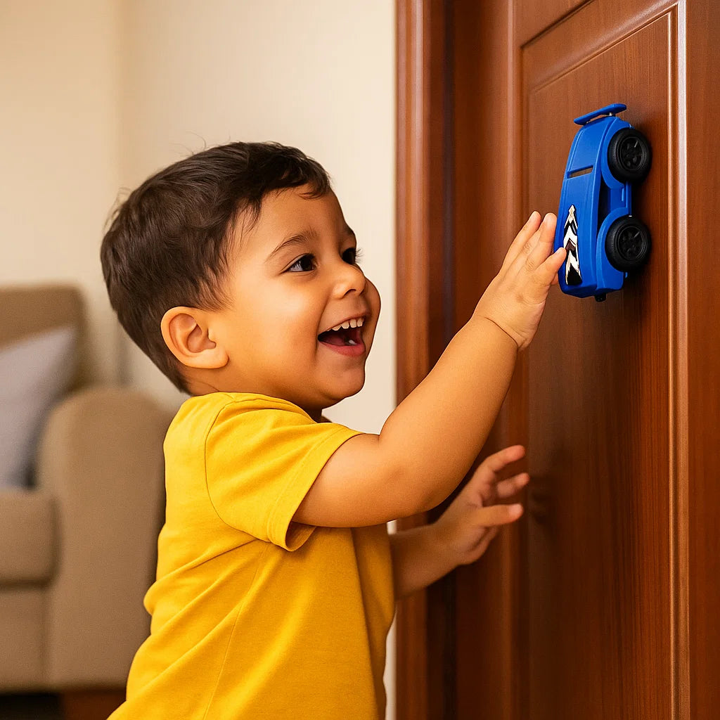 Minicoches de juguete para niños pequeños ⎜ Vehículos inerciales para gatear en interiores y desarrollar la motricidad fina
