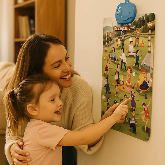 Tabla de pared de sonidos interactivos para niños | Aprende palabras y sonidos en inglés a través de una divertida exploración visual