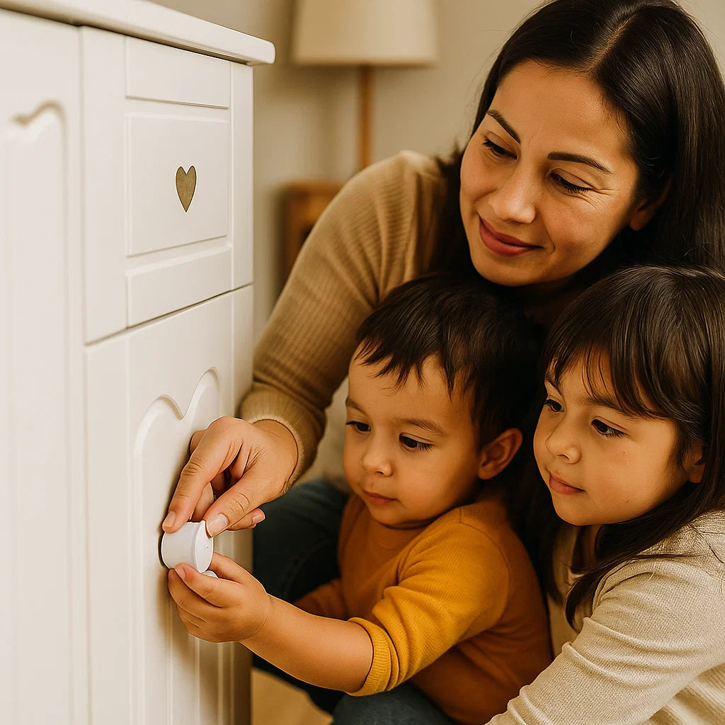 Juego de cierres magnéticos de seguridad infantil para armarios y puertas