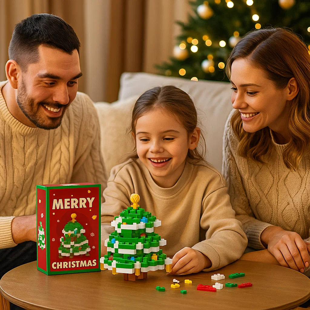 Figuras navideñas creativas de bloques – diversión para toda la familia