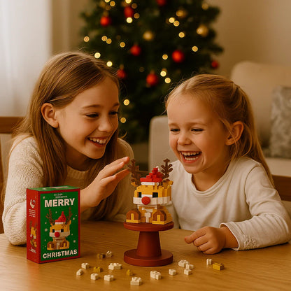 Figuras navideñas creativas de bloques – diversión para toda la familia