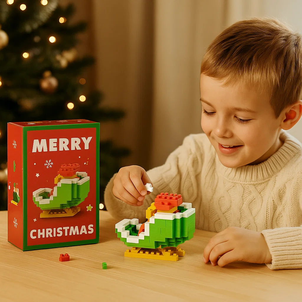 Figuras navideñas creativas de bloques – diversión para toda la familia