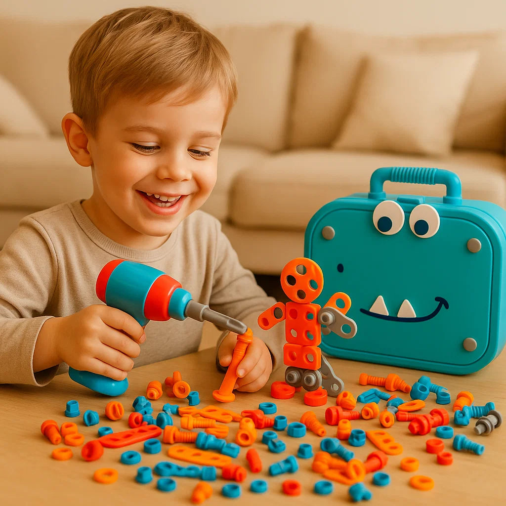 Juego de construcción para niños con adorable diseño de dinosaurio