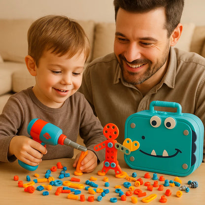 Juego de construcción para niños con adorable diseño de dinosaurio