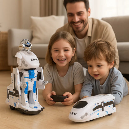 Juguete tren robot transformable