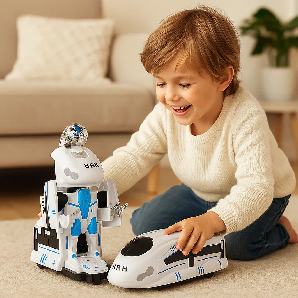 Juguete tren robot transformable