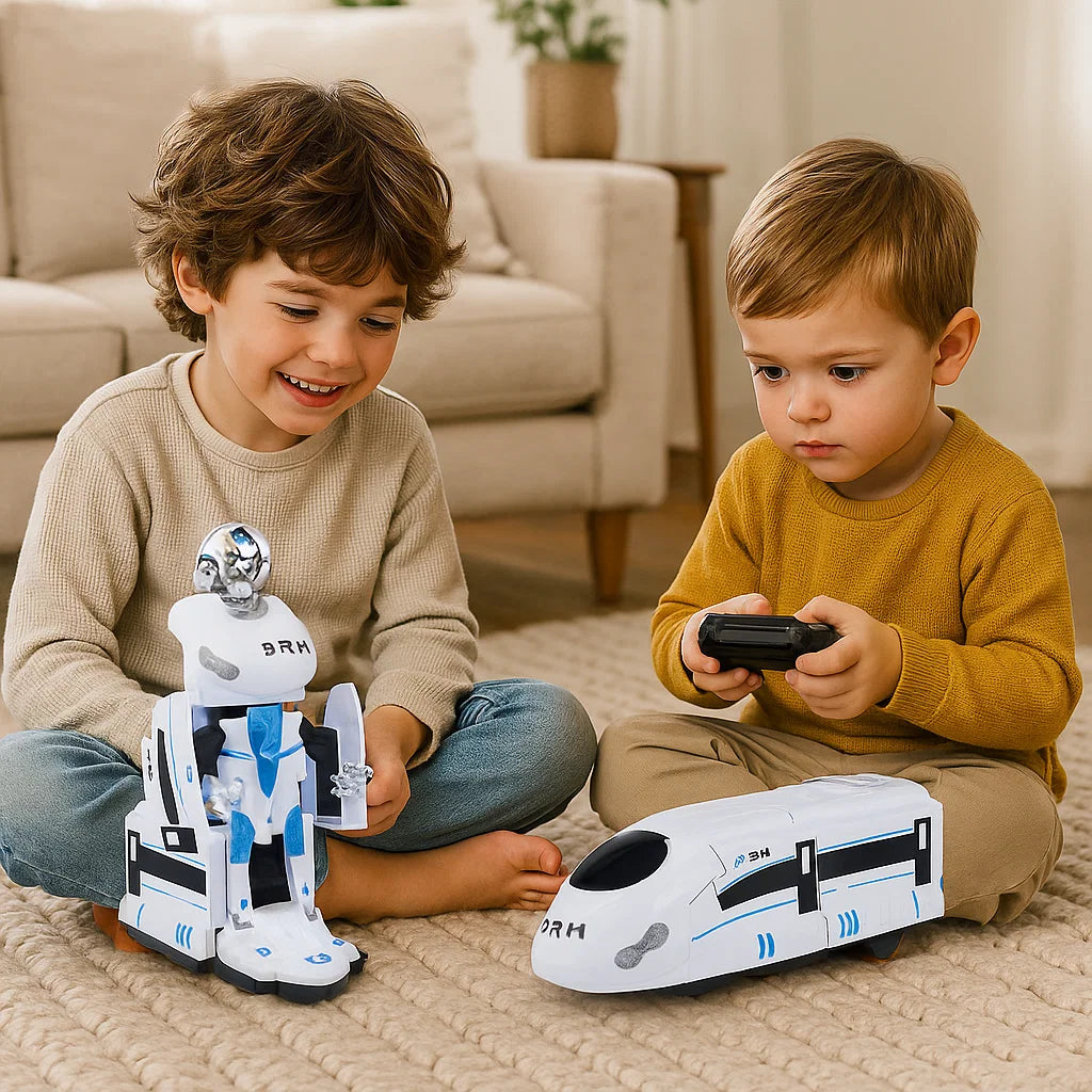 Juguete tren robot transformable