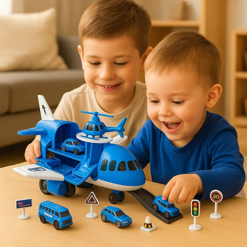 Conjunto de juego avión y vehículos