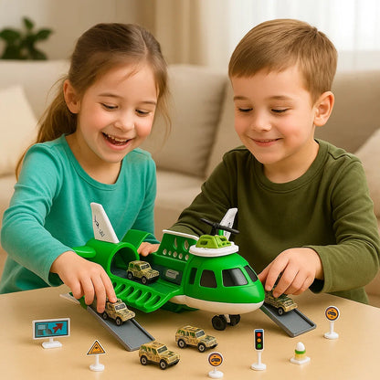 Conjunto de juego avión y vehículos