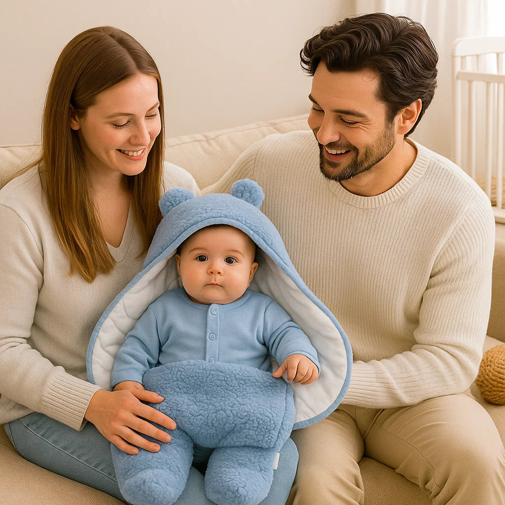 Manta y pijama para bebé con diseño de oso
