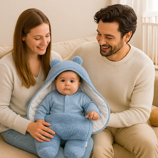 Manta y pijama para bebé con diseño de oso