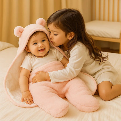 Manta y pijama para bebé con diseño de oso