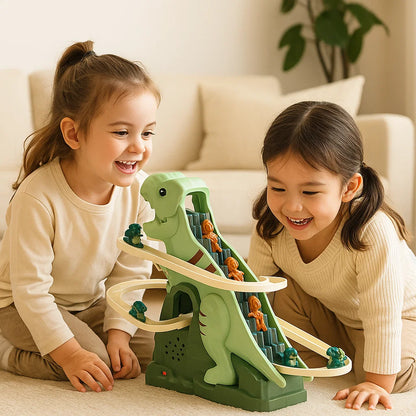 Diversión de montaña rusa deslizante de dinosaurio