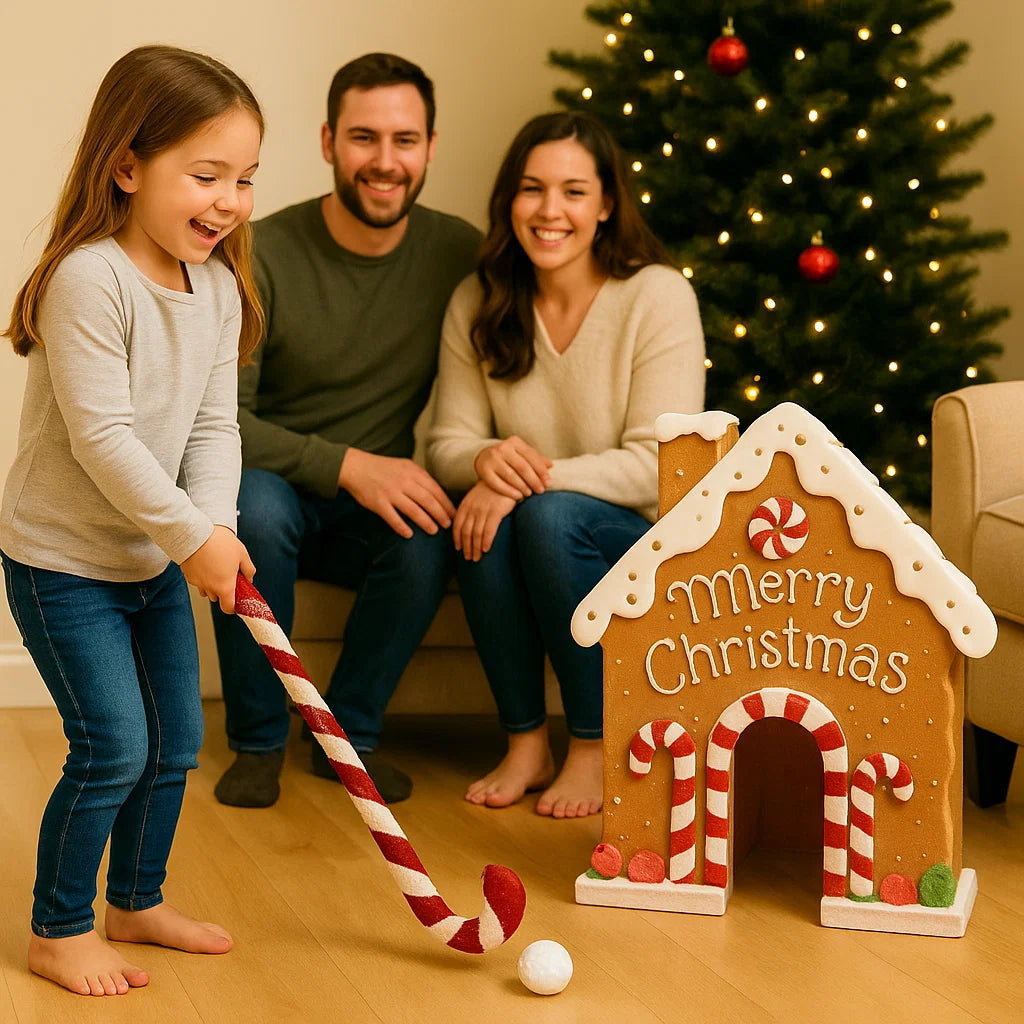 Juguete de golf navideño de jengibre