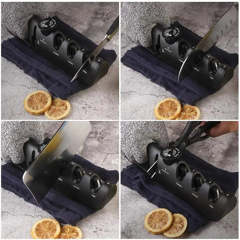 Afilador De Cuchillos Multifuncional 4 En 1 - Afilador Profesional ( 1 + 1 De Regalo )