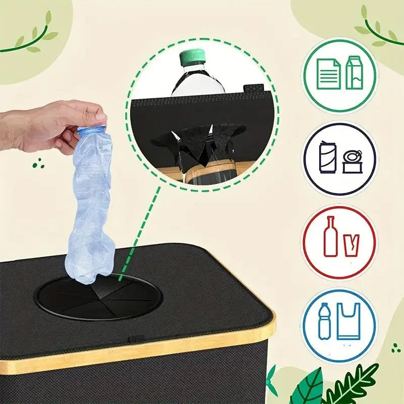 Bolsa de Almacenamiento Plegable 2en1 para Residuos de Plástico o Botellas de Depósito Bolsa de Almacenamiento Plegable