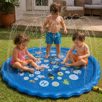 Alfombra Acuática Inflable para Niños con Aspersor – Estera de Juego Acuático para Jardín y Playa