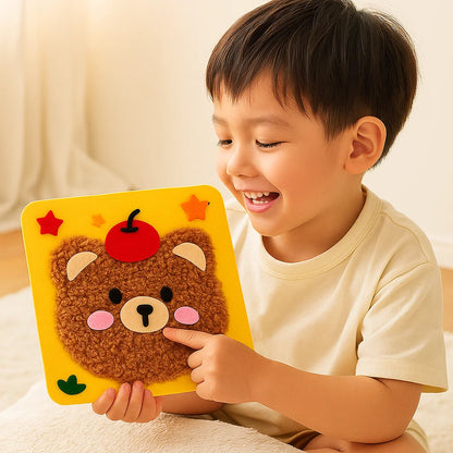 Kit de manualidades de animales DIY para niños ⎜ Set de materiales creativos hechos a mano con pegatinas de dibujos animados