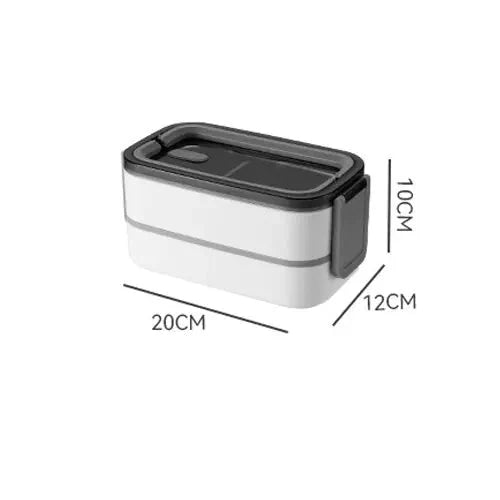 Fiambrera Bento De Acero Inoxidable De 2 Capas Con Tapa