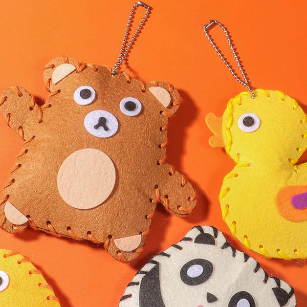 Juego de costura diy de animales de fieltro para niños | Divertido set de manualidades para la coordinación mano-ojo y el desarrollo de habilidades creativas