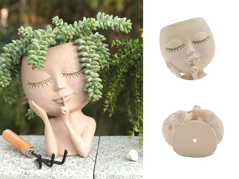 Maceta Decorativa - Maceta Creativa con Cara para Plantas de Interior y Suculentas Maceta Decorativa con Cara para Plantas de Interior y Suculentas