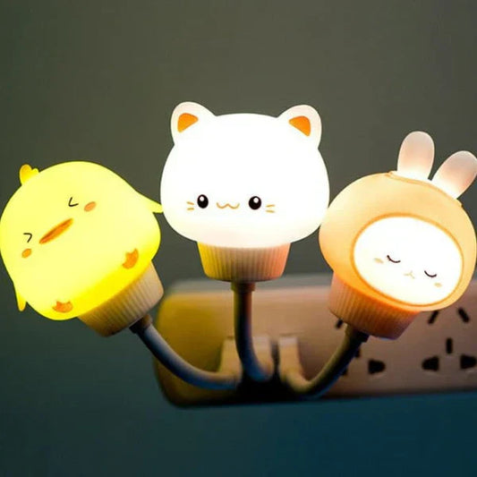 Luz De Noche Con Función De Temporizador - Divertidos Diseños De Animales Para Habitaciones Infantiles