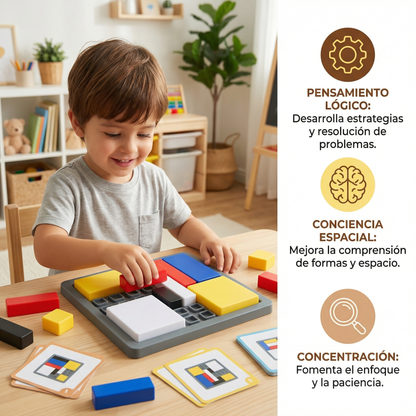 Juego de bloques geométricos creativo