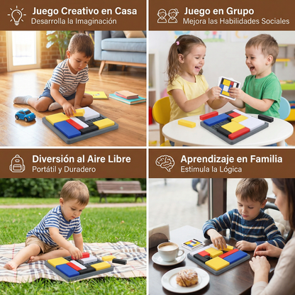 Juego de bloques geométricos creativo