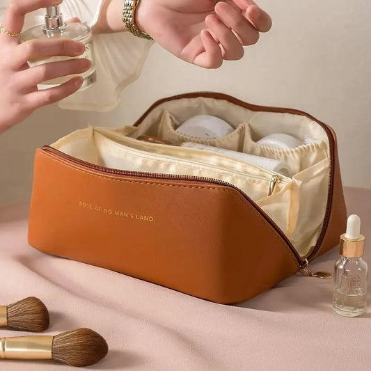 Organizador de Maquillaje de Viaje con Cremallera - Elegante Neceser Elegante Neceser de Maquillaje con Cremallera