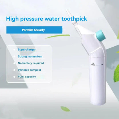 Hilo Dental de Agua a Alta Presión Portátil - Limpiador Dental Profesional con Irrigador Bucal